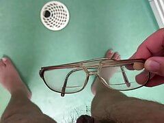 Pissing on old mans glasses.