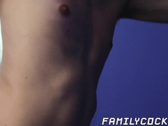 Handsome daddy seduced by cute stepson bareback ass drilling