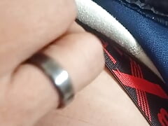 Horny young guy jerks off his cock until he squirts
