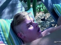 Alex Greene Porks His Gorgeous Homie While Smoking By The Pool
