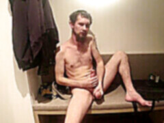 Bony, skinny big, big cock in shower