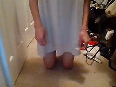 Jerking Off While Wearing A Large White Shirt