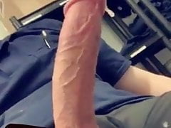 Masturbating Hands-free Big Cock Cum HUGE LOAD