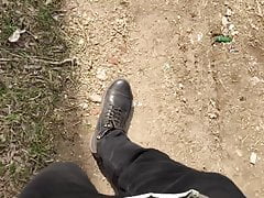 Quickly OUTDOOR & Hot Stud Wanking HIS BIG DICK