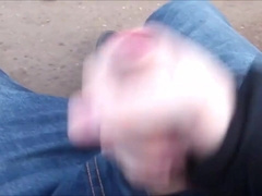 Outdoor Wank In German Public Park