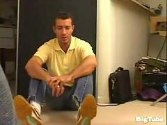 Horny stud gets turned on by the sight of military outfits