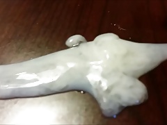 Close up sticky cum load