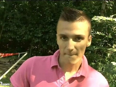 Dom Ully shows sexy feet while jerking off hard