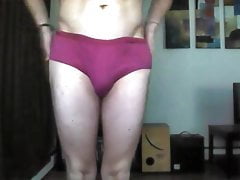 sissy bottom purple underwear