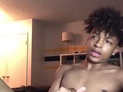 Young Black Boy Solo Cum