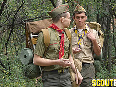 ScoutBoys - mature stepdad pounds Austin in front of his buddy