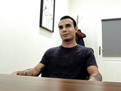 Skinny dude taking large peen in his booty