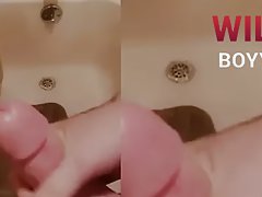 Shower cum and dick play
