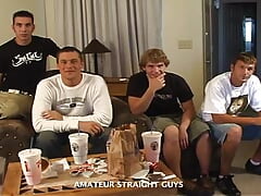 Straight Guys James, Jared, Marcus and Paul Have Some Gay Fun with Each Other