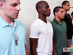 homo soldiers engage in molten foursome with imperious in classroom