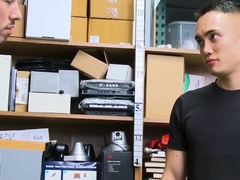 Muscular perp riding raw police dick after blowjob