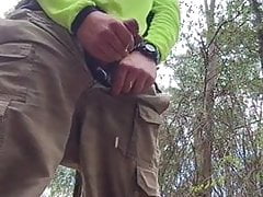 a bear cum in the woods