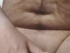Big cock Cum while sitting on chair