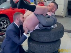Diego Reyes and Gabriel Lunna - Sophisticated men in suits engage in anal fun
