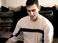 Tall hunk was unsure of this blowjob but is now totally into it