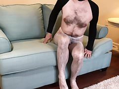 White Pantyhose Tease