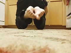 My little twink footjob tease
