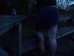 NASTY BIG ASS STRIP WIDE OPEN OUTDOORS PAWG TITS BBC LOVER