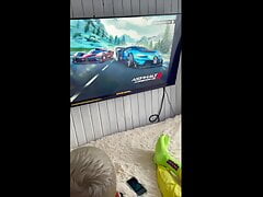 #252 Twinks fuck chubby stepdad while playing console