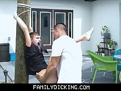 Twink Nephew Tied To Tree Fucked By Muscle Hunk Uncle