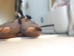grey sandals