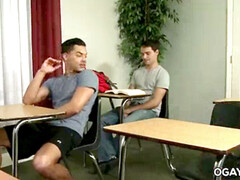 homosexual threesome in the classroom