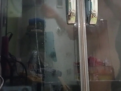 Frolicking with my donk in the douche stall