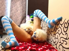 College twink enjoys some alone time with a toy after hitting the books