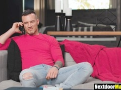 Gay couple during Valentine's Day scene