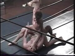 Sexy men take turns wrestling in tight underwear