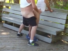 older gays have sex in public park