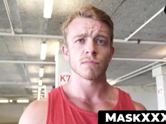 MaskXXX.com - Muscular Marty's big cock wanking it for our viewers solo
