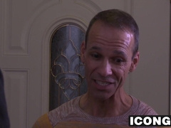 Big stiff pole daddy hammering hard at this hunks asshole