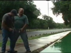 daddy and guy fucking outdoor near road 7