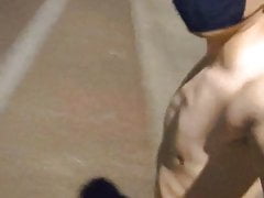 Exhibitionism outside in the street