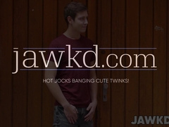 Karl Stevens invites jock Max Trey in to destroy his hungry asshole