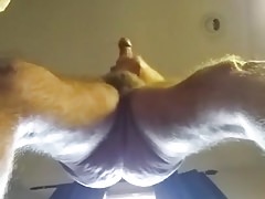 hairy daddy cum with sperm falling down