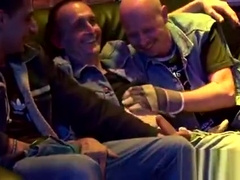 Wild males partying like mad