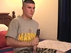 CJ enjoying a solo jerk-off session as a straight guy