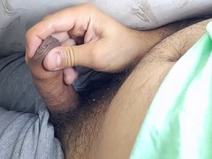Huge dong solo action with fetish twist and messy cum explosion