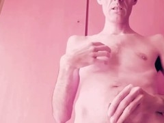 British lad Freddie Sunfields strips down in pink for a steamy solo show