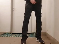 Jerking off in apartment building corridor TRAILER