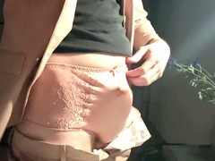 Nylon, pink panties, skins