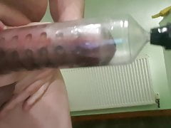 Quick dick pump tease (soft, cock ring)