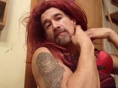 Crossdresser receives handjob and cum tribute in hot sex session